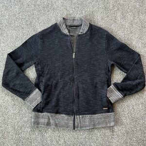 Rodd & Gunn Jacket Men's Small Navy Italian Yarn Bomber Sweater Wool Blend